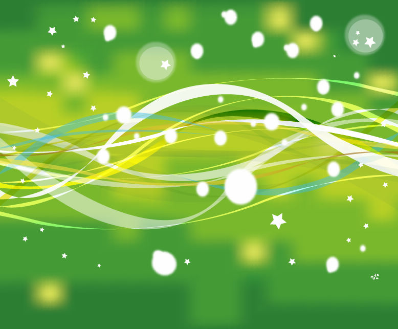 free vector Abstract Green Nature Line with Stars Vector Background